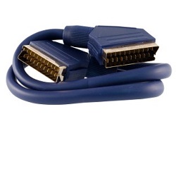 Kabel Scart - Scart zlacený 21 pin 1 m propojovací