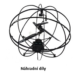 Vrtulník UFO - náhradní listy, vrtulka, táhlo sada