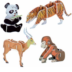 Skládačka 3D puzzle Zvířátka II Asie 32 dílů