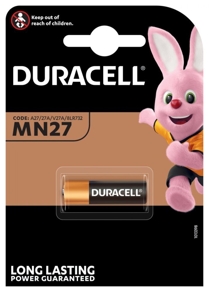 Duracell A27 baterie alkalická 12V, MN27 1ks 27A
