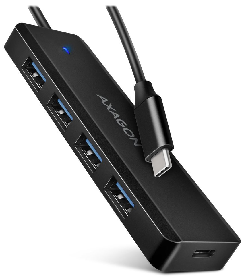 AXAGON HUE-C1C, 4x USB 5Gbps TRAVEL hub, USB-C