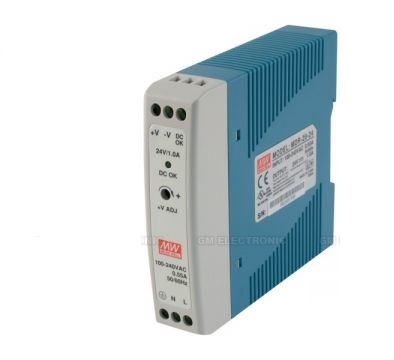 Napaječ / zdroj spínaný na DIN lištu 24V / 1A MDR-