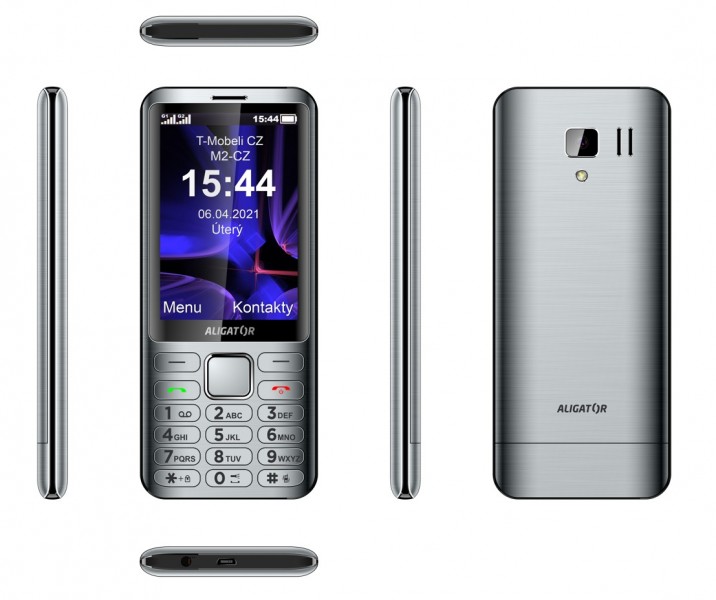 Aligator D950 Dual sim stříbrný mobilní telefon