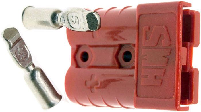 Silový konektor SY50A, 600V červený DC