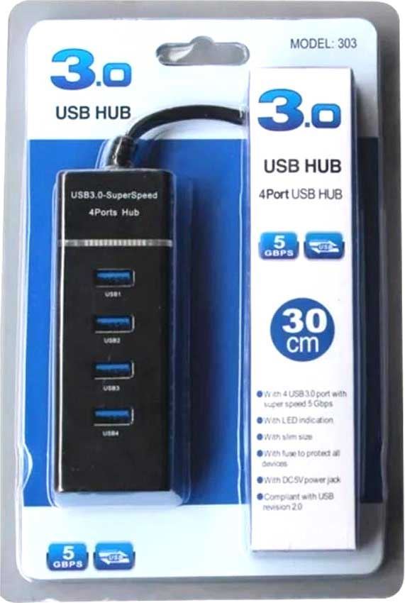 USB HUB 3.0 M250F 4 portový černý