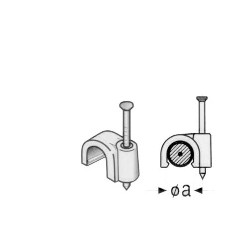 Geti příchytka kabelová 6mm bílá