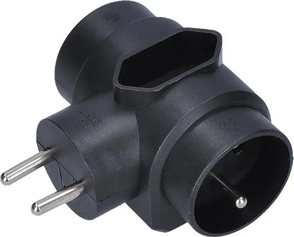 Rozbočovací zásuvka 230V Solight P92 černá