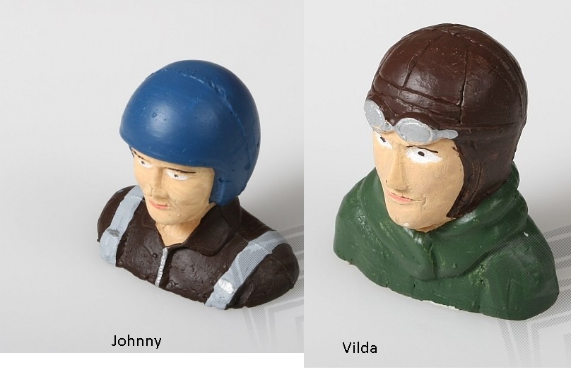 Pelikán Hlava pilota 1:8 barvený Johnny