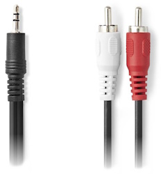 Nedis KABNED1455 3,5mm jack (M) na 2× RCA (M) 1m