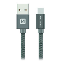 SWISSTEN 71521202 kabel USB 2.0 na USB-C 1,2m šedý