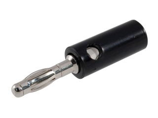 Banánek na kabel černý šroubovací 10A 4mm K296103