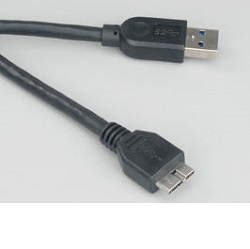 Kabel USB 3.0 Type A na microUSB B 1m černý