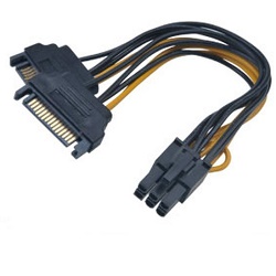 Akasa AK-CBPW13-15 kabel 2x SATA na 6-pin PCIE