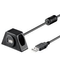 Kabel USB2.0 A-A 2m prodlužovací na stůl
