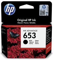 HP 653 originální inkoustová kazeta černá 3YM75AE