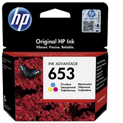 HP 653 originální inkoustová tříbarevná 3YM74AE