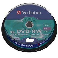 VERBATIM DVD-RW 4,7GB, 4x, 1ks 43552