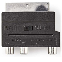 Nedis CVGP31902BK redukce SCART na CINCH + S-Video