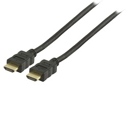 HDMI kabel s ethernetem 3m, černý, zlacený