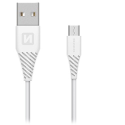Swissten Kabel micro USB prodloužený 1.5m bílý