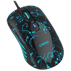 CRONO OP-636B USB černo-modrá myš laser 3200dpi
