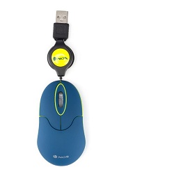 NGS SIN myš drátová USB 1000 dpi nav. kabel modrá