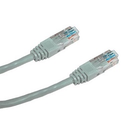 Datacom 1510 patch kabel UTP cat.5e RJ45 1m šedý