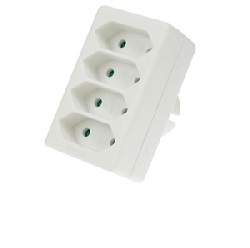 Emos rozbočka na 4 zásuvky 230V bez uzemnění