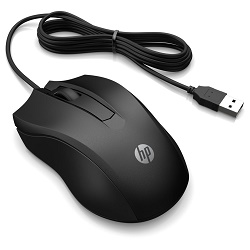 HP 100 myš drátová optická 1600dpi 3 tlačítka USB