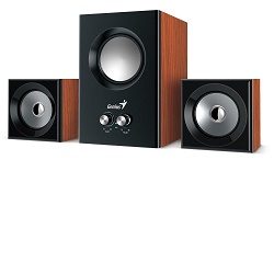 Genius repro SW-2.1 375, 12W barva dřevo