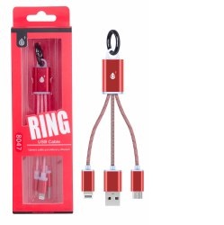 ALIGATOR Datový kabel PLUS 8047 2v1 MicroUSB červe