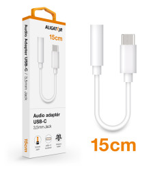 Aligator audio adaptér USB-C/jack 3,5mm bílý