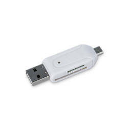 ALIGATOR CTK0017WT Čtečka karet 3in1 OTG bílá