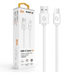 ALIGATOR Datový kabel 2A USB-C 2m bílý