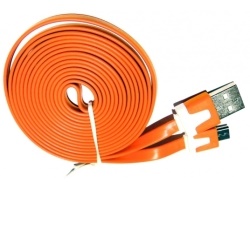 Aligator Datový kabel micro USB NOODLE orange