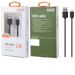 ALIGATOR Datový a nabíjecí kabel USB-C, 7,0 mm, 1m