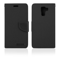 Pouzdro FANCY PRO BOOK Huawei Y6 II black canvas
