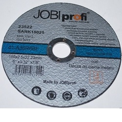 JobiProfi 23522 řezný kotouč 150x2.5x22.2mm na kov