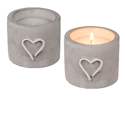 Svíčka se srdíčkem keramika 8cm 100777
