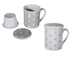 Porcelánový hrnek se sítkem a víčkem 101778