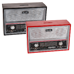 Pokladnička retro Rádio červená 1254