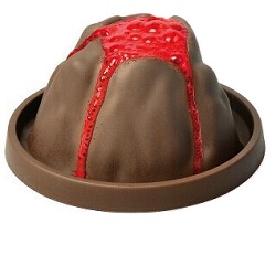 Model sopky - výuková, 12 cm sopečná erupce