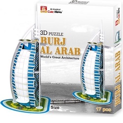 3D puzzle 2568 Burj Al Arab střední 37 dílků