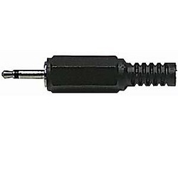 JACK 2,5 mono na kabel samec plast černá