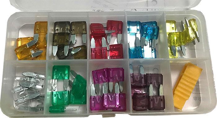 Sada autopojistek mini 11x16mm 5-40A, 45ks K849B
