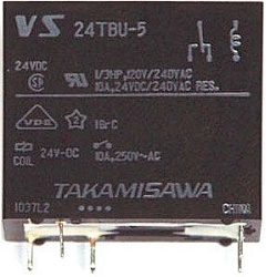 Takamisawa 24TBU-E relé 24V přep.kontakt 230VAC/10