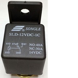 Relé auto Songle SLD-24VDC 24V/40A 28x28x25mm s