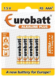 Eurobatt baterie AAA 4ks LR03 Alkaline Plus, blist