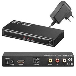 Převodník S-video + cinch audio/video na HDMI