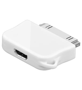 Adaptér Micro USB na Apple konektor pro iPod bílý